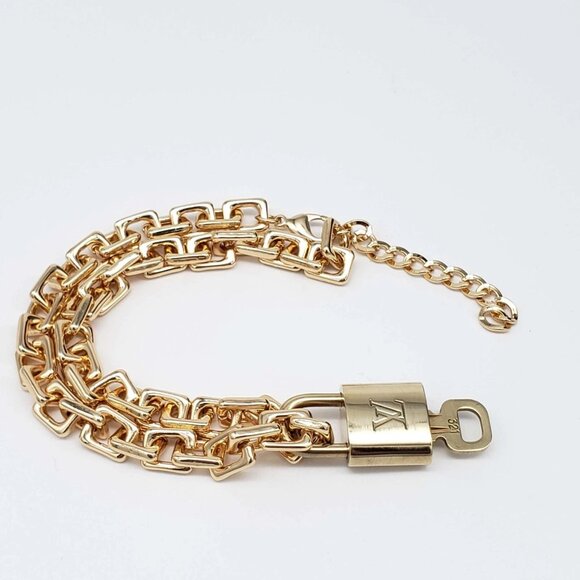Authentic Louis Vuitton Lock & Key with Unbranded Gold Plated Chain Necklace - Picture 8 of 9